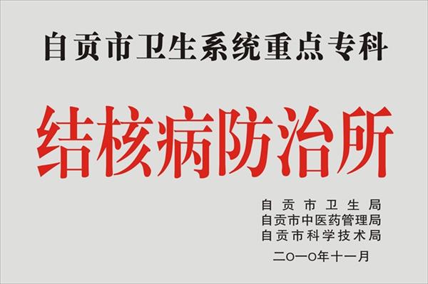结核病防治自贡市医疗卫生机构医学重点专科