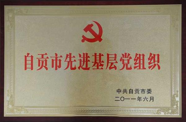 中心党委获自贡市先进基层党组织称号(图)