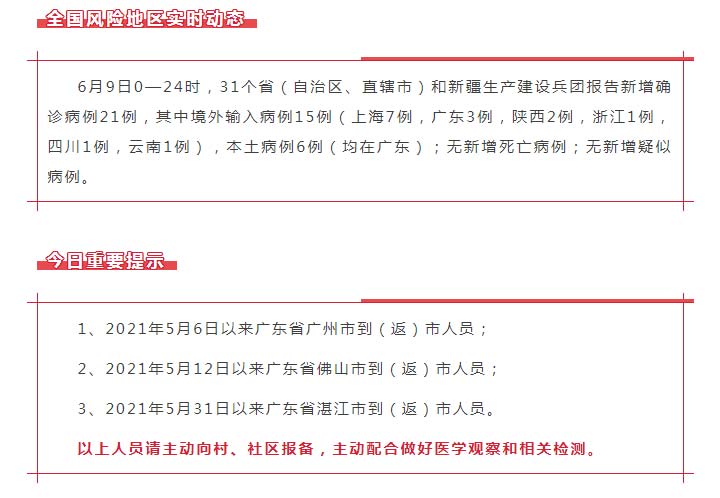 自贡疾控：广州番禺区调整为中风险 疫情防控 每日提示