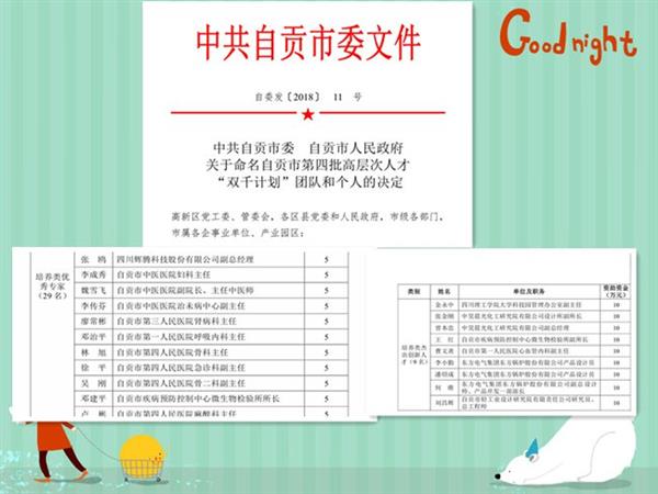 中心邓建平、王红获得 自贡市第四批高层次人才“双千计划”表彰